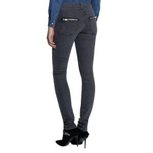 Saint Laurent Mid Rise Skinny Jeans in Charcoal Size 28 $490
